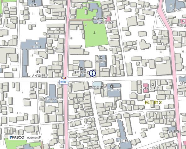 イラスト：仲町観光案内所の地図