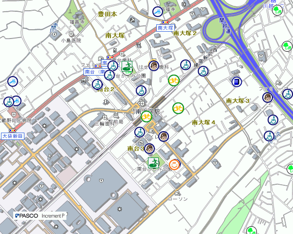 地図：南大塚駅南口自転車駐車場