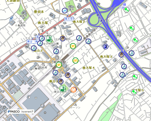 地図：南大塚駅南口自転車置場