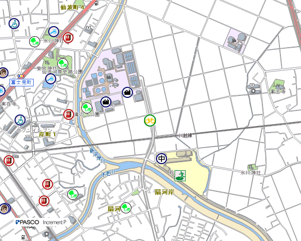 地図：放置自転車保管場所