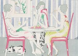 写真:竹久夢二《涼しき装ひ》『三越』15巻第6号挿画