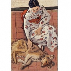 写真:安井曽太郎《女と犬》1940年