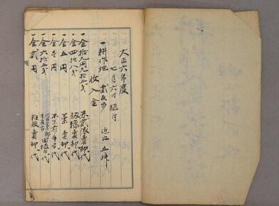 写真：耕作収支決算簿（大正6年7月）