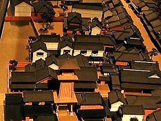 写真:町並み復元模型