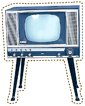写真:白黒テレビ
