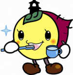 イラスト：歯磨きをするときも