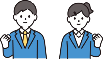 イラスト画像：2人の学生