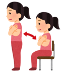 立ち上がりの運動（イラスト）
