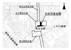 北田児童遊園の地図