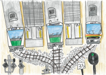 写真:優秀賞 『みんなの川越駅』の絵