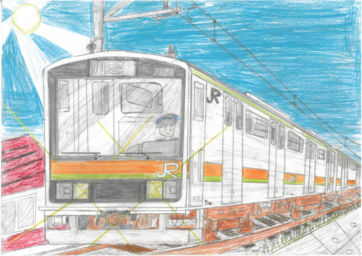 写真:優秀賞 『大好き209系』の絵