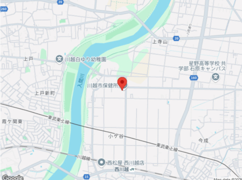 川越市総合保健センターの周辺地図