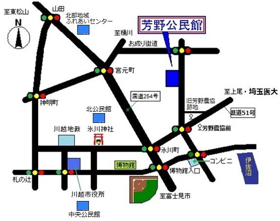 芳野公民館周辺図の画像