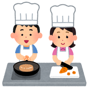 料理しているイラスト