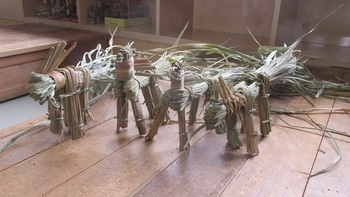 完成したまこも馬の写真