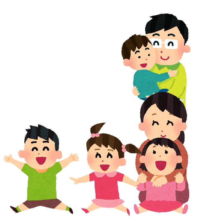 元気な子どもたちのイラスト