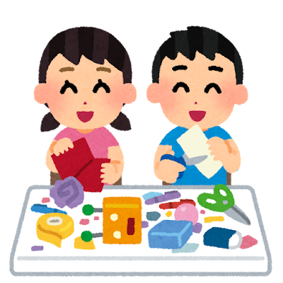 工作するこどものイラスト