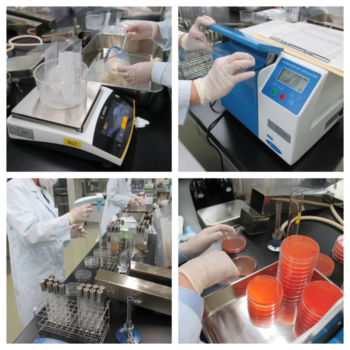 食品収去検査の様子の写真