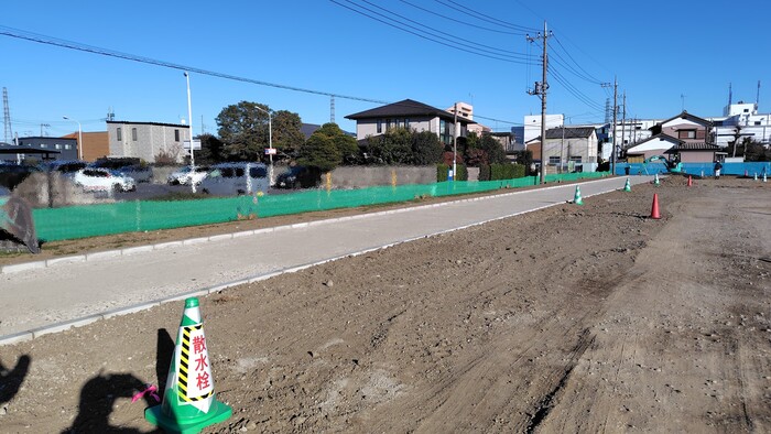 令和7年12月の工事写真。50メートル走路部分。