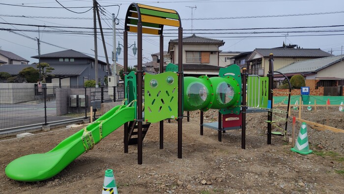 令和8年3月の工事写真。複合遊具。