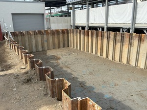 南口側の基礎工事状況写真