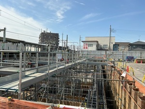 北口側の基礎工事状況写真