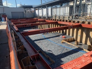 南口側の作業状況を撮影した写真