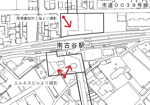 撮影場所及び撮影方向を示すイラスト