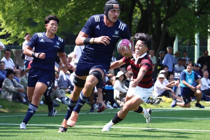 写真：大学ラグビーの試合の様子