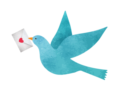 青いハトのイラスト