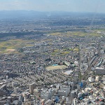川越市の空撮写真