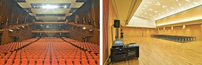 大ホールと少ホールの写真