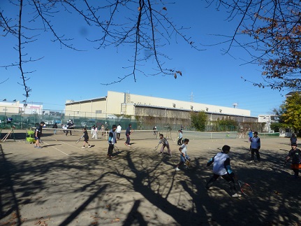 写真：テニス体験