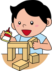 イラスト：木工する男の子