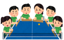 卓球バレーのイラスト