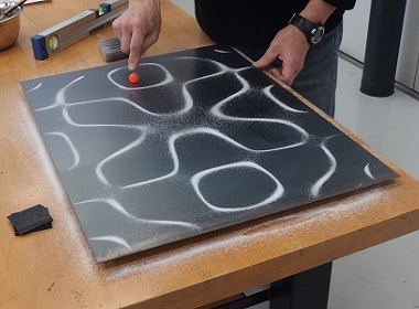 クラドニ図形を作る　写真