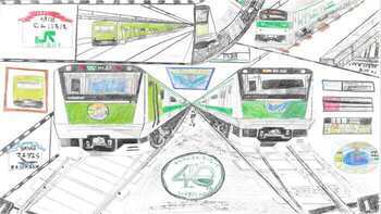 写真：優秀賞　『川越線の今と昔』の絵