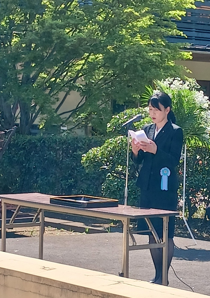 写真：市長あいさつの様子