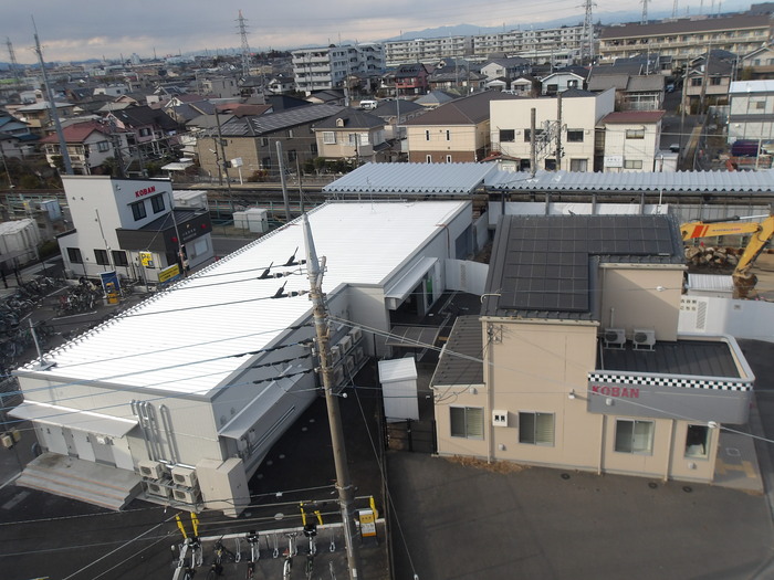令和8年2月撮影写真その2　新しい南古谷駅前交番の完成が近い