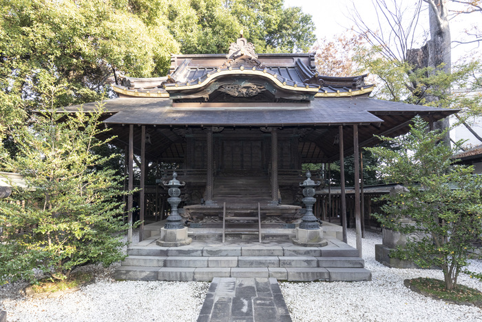 氷川神社本殿を正面から写した写真
