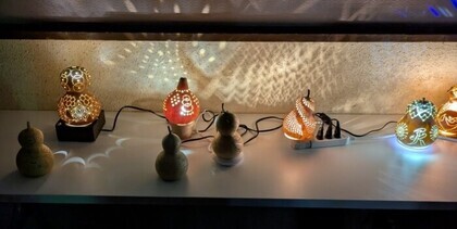 写真：ひょうたんランプの作品