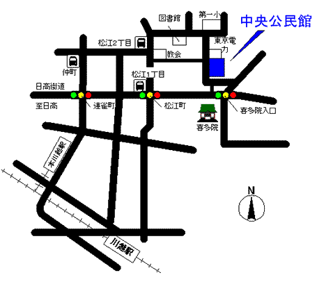 中央公民館の地図