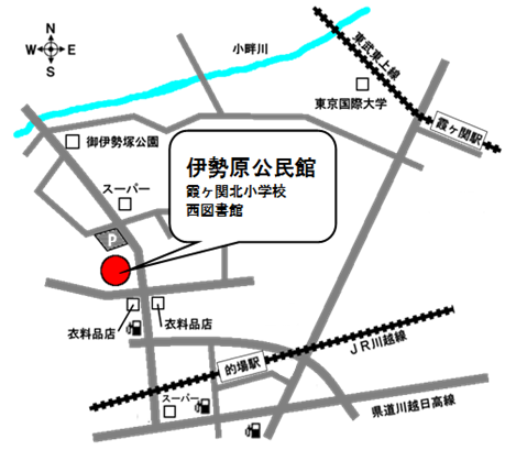 伊勢原公民館の地図